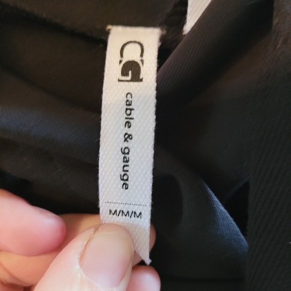 Cable & Gauge Black Modal Shirt Dress with Hood - Medium - Picture 2 of 4